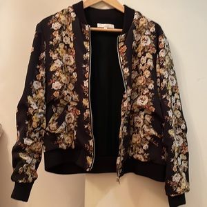 Floral mini bomber jacket